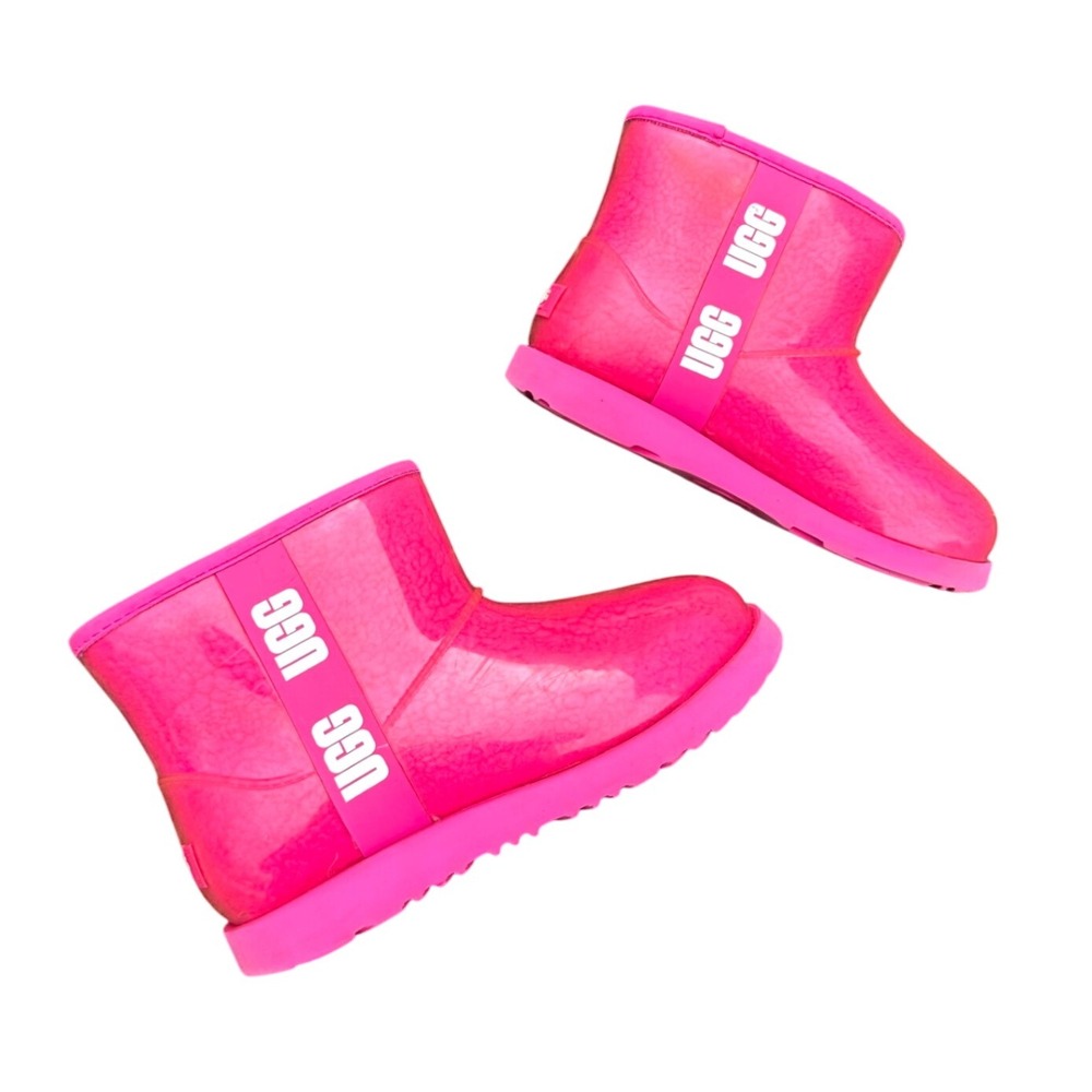 Ugg Classic Clear Mini Winter Snow Rain Boots Women's Size 9 Pink